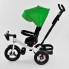 Детский трехколесный велосипед Best Trike 6088 F - 1990 Поворотное сидение Пульт Сумка для мелочей Белый с зеленым