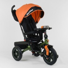 Детский трехколесный велосипед Best Trike 9500 - 9441 музыкальная панел Ремень безопасности Поворотное сиденье Зеленый с оранжевым