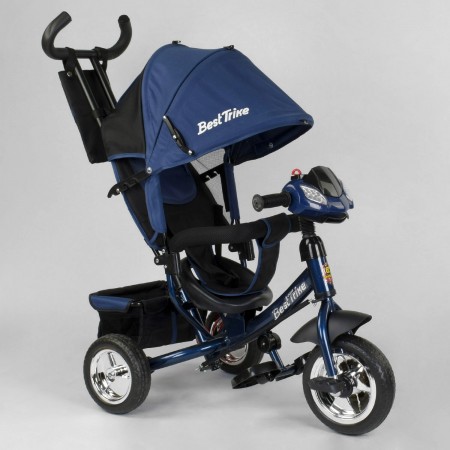 Детский трехколесный велосипед Best Trike 6588 - 27-136 ремень безопасности LED фара Синий