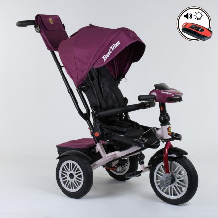 Детский трехколесный велосипед Best Trike 9288 В - 6945 музыкальная панел Ремень безопасности Поворотное сиденье Фиолетовый