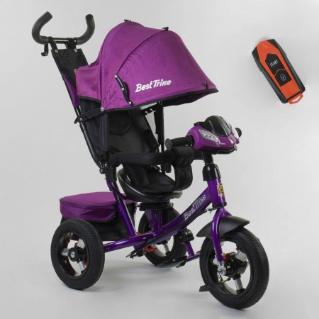 Детский трехколесный велосипед Best Trike 7700 В / 75-785 музыкальная панель c USB Фиолетовый