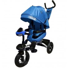 Детский трехколесный велосипед Tilly Magnum T-382 Поворотное сиденье Музыкальная фара Синий