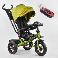 Детский трехколесный велосипед Best Trike 6088 F - 3110 Поворотное сидение Пульт Сумка для мелочей Зеленый