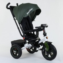 Детский трехколесный велосипед Best Trike 9500 - 2265 музыкальная панел Ремень безопасности Поворотное сиденье Белый с зеленым