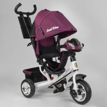 Детский трехколесный велосипед Best Trike 6588 - 28-549 поворотное сиденье LED фара Сигнализация Бордовый