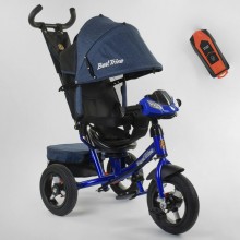 Детский трехколесный велосипед Best Trike 7700 В / 77-448 музыкальная фара с USB поворотное сиденье Синий