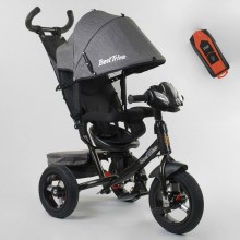 Детский трехколесный велосипед Best Trike 7700 В / 72-467 музыкальная фара с USB поворотное сиденье Серый