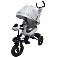 Детский трехколесный велосипед Tilly Magnum T-382 Поворотное сидение музыкальная фара Серый