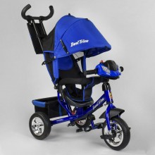 Детский трехколесный велосипед Best Trike 6588 - 25-988 поворотное сиденье LED фара Сигнализация Синий