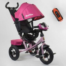 Детский трехколесный велосипед Best Trike 7700 В / 78-565 музыкальная фара с USB поворотное сиденье Розовый
