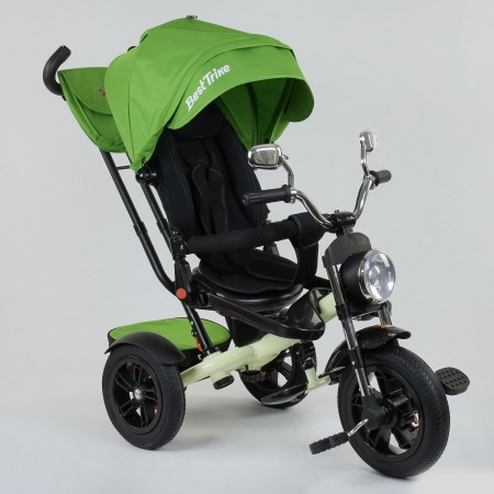 Детский трехколесный велосипед Best Trike 4490 - 3553 пульт включения звука и света Зеленый