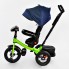 Детский трехколесный велосипед Best Trike 6088 F - 02-940 поворотное сиденье Пульт Салатовый с синим