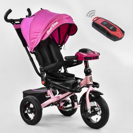 Детский трехколесный велосипед Best Trike 6088 F - 3377 Поворотное сиденье Пульт Розовый
