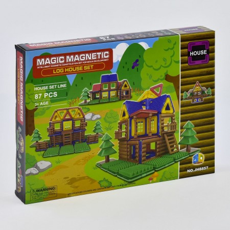 Магнитный конструктор Magic Magnetic JH 8857 "Коттедж", 87 деталей