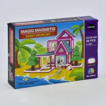 Магнитный конструктор Magic Magnetic JH 8815 "Пляжный домик", 38 деталей 