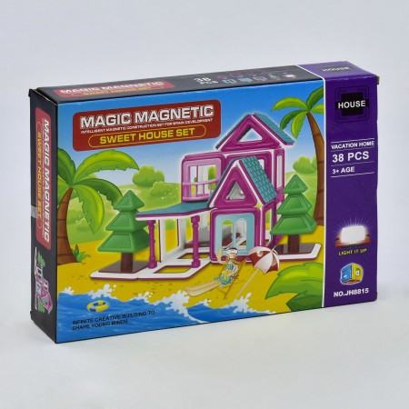 Магнитный конструктор Magic Magnetic JH 8815 "Пляжный домик", 38 деталей 