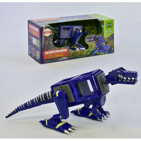 Магнитный конструктор Magformers LQ 624 "Динозавр". Звук, подсветка. 15 деталей