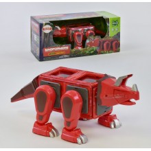 Магнитный конструктор Magformers LQ 623 "Динозавр". Звук, подсветка. 18 деталей
