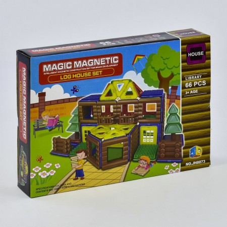 Магнитный конструктор Magic Magnetic JH 8873 "Библиотека", 66 деталей 