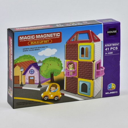 Магнитный конструктор Magic Magnetic JH 8813 "Домик", 41 деталь 