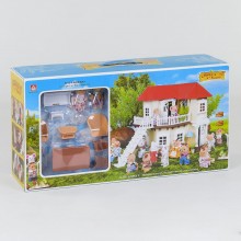 Кукольный домик Happy Family 012-01 Домик с мебелью, сетовые и звуковые эффекты Бежевый