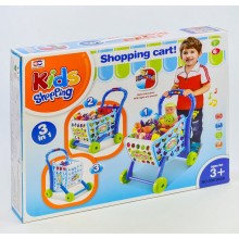 Игровой набор Супермаркет XIONG CHENG 008-902  Тележка с продуктами играет мелодия светится Синий