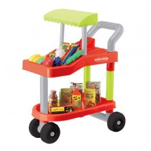 Тележка детская из супермаркета Fun Toy 14053 "Двухэтажная" Красный