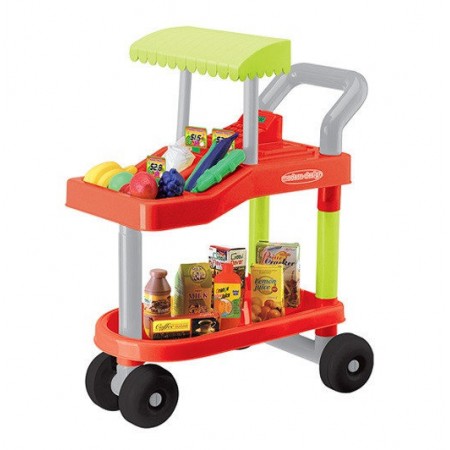 Тележка детская из супермаркета Fun Toy 14053 "Двухэтажная" Красный