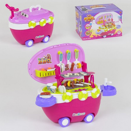 Игровой набор FunToy 668-45 Барбекю с звуковыми и световыми эффектами 40 предметов Красный