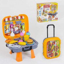 Игровой набор Kids Toys 36778-97 Фаст-фуд в чемодане 34 элемента Оранжевый