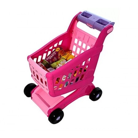 Тележка детская Trolley 600B  с продуктами Красная