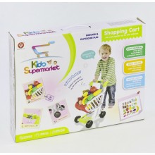 Тележка детская Bei Di Yuan Toys 922-75 с вращающимися колесиками и музыкальной панелью на ручке Зеленая