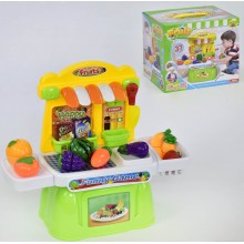 Игровой набор OlaBaby 36778-101 Магазин овощей 37 элементов Зеленый