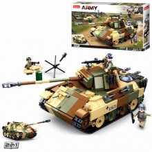 Конструктор для хлопчика SLUBAN M38-B0859 Танк і фігурки 725 деталі