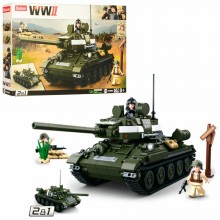 Конструктор Sluban M38-B0689 "Танк T34 / 85 два в одному" 687 деталей