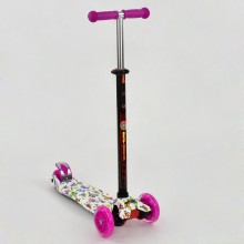 Самокат Best Scooter Maxi 779-1396 трехколесный.  Колеса из полиуретана с подсветкой. Розовый (779-1396А)