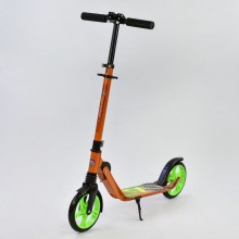 Самокат  ROCKET PRO-2 00068 двухколесный. Складная конструкция, колеса полиуретановые с подшипниками АВЕС 7. Оранжевый (00068А)