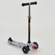 Самокат Best Scooter MINI 779-1232 трехколесный. Колеса поулиретановые с подсветкой. Подшипники типа ABEC-7. Чорный-Голубой. (779-1232 А)