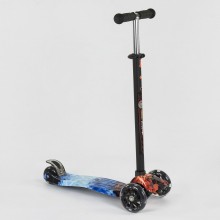 Самокат Best Scooter Maxi 779-1329 трехколесный. Светящиеся полиуретановые колеса с подшипниками. Лед и Огонь(779-1329А)