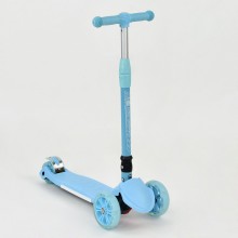 Самокат Best Scooter 769-1 трехколесный. Складной руль, колеса из полиуретана с подсветкой. Голубой (769-1А)