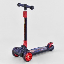 Самокат Best Scooter F - 14550 трехколесный. Складной руль, колёса из полиуретана светятся при езде. Резиновые грипсы. Черный (14550А)