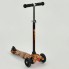 Самокат Best Scooter MINI 779-1299 трехколесный. Колеса поулиретановые с подсветкой. Подшипники типа ABEC-7. Черный - оранжевый. (779-1299 А)