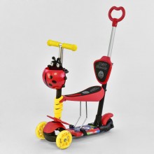 Самокат Best Scooter L - 14777 трехколесный 5в1. Подсветка платформы и колес . Колеса полиуретановые. Красный (14777 A)