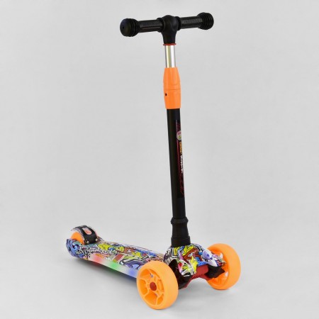 Самокат Best Scooter UL - 93178 S трехколесный. Колеса из полиуретана. Подсветка колес и платформы. (93178 S -А)