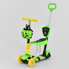 Самокат  Best Scooter L - 26005 трехколесный  5 в 1. Подсветка платформы и колес. Колеса полиуретановые на подшипниках. Салатовый (L - 26005А) 