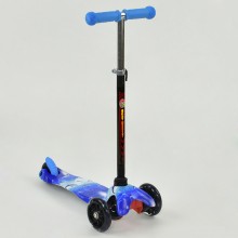 Самокат Best Scooter MINI 779-1231 трехколесный. Колеса поулиретановые с подсветкой. Подшипники типа ABEC-7. Голубой. (779-1231 А)