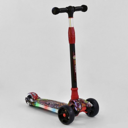 Самокат Best Scooter UL - 40069 S трехколесный. Колеса из полиуретана. Подсветка колес и платформы. (40069 S -А)