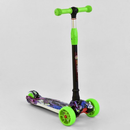 Самокат Best Scooter UL - 33877 S трехколесный. Колеса из полиуретана. Подсветка колес и платформы. (33877 S -А)