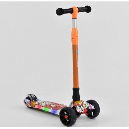 Самокат Best Scooter UL - 99080 S трехколесный. Колеса из полиуретана. Подсветка колес и платформы. (99080 S -А)
