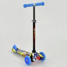 Самокат Best Scooter MINI 779-1292 трехколесный. Колеса поулиретановые с подсветкой. Подшипники типа ABEC-7. Синий. (779-1292 А)